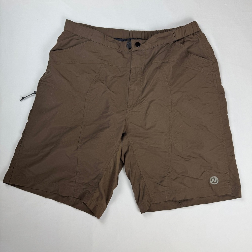 Novara Mens Brown Padded Mountain Bike Shorts Size Large Cycling MTB Trail